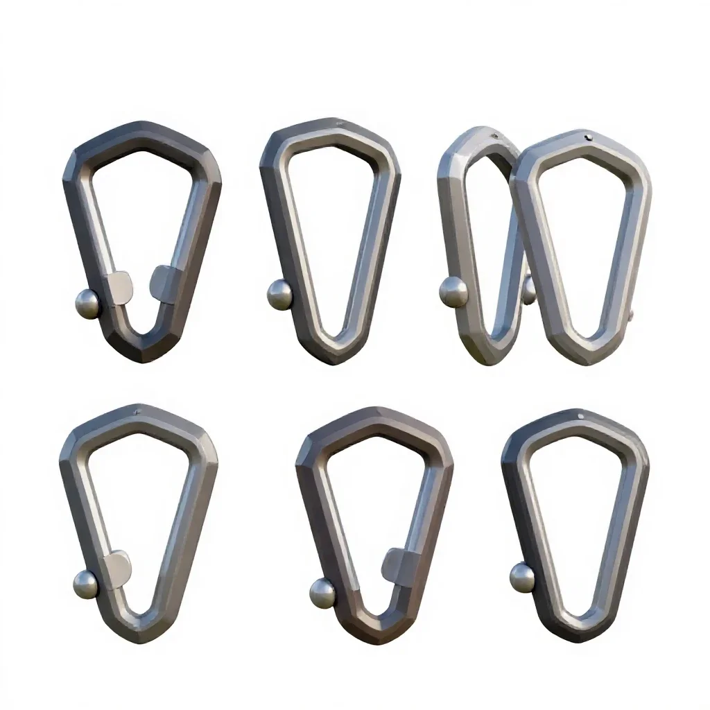Set of climbing cams isolated on a white background