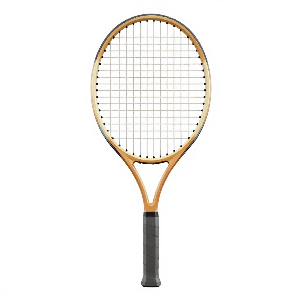 Tennis racquet isolated on a white background