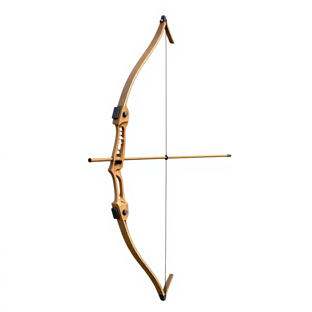 Archery recurve bow isolated on a white background