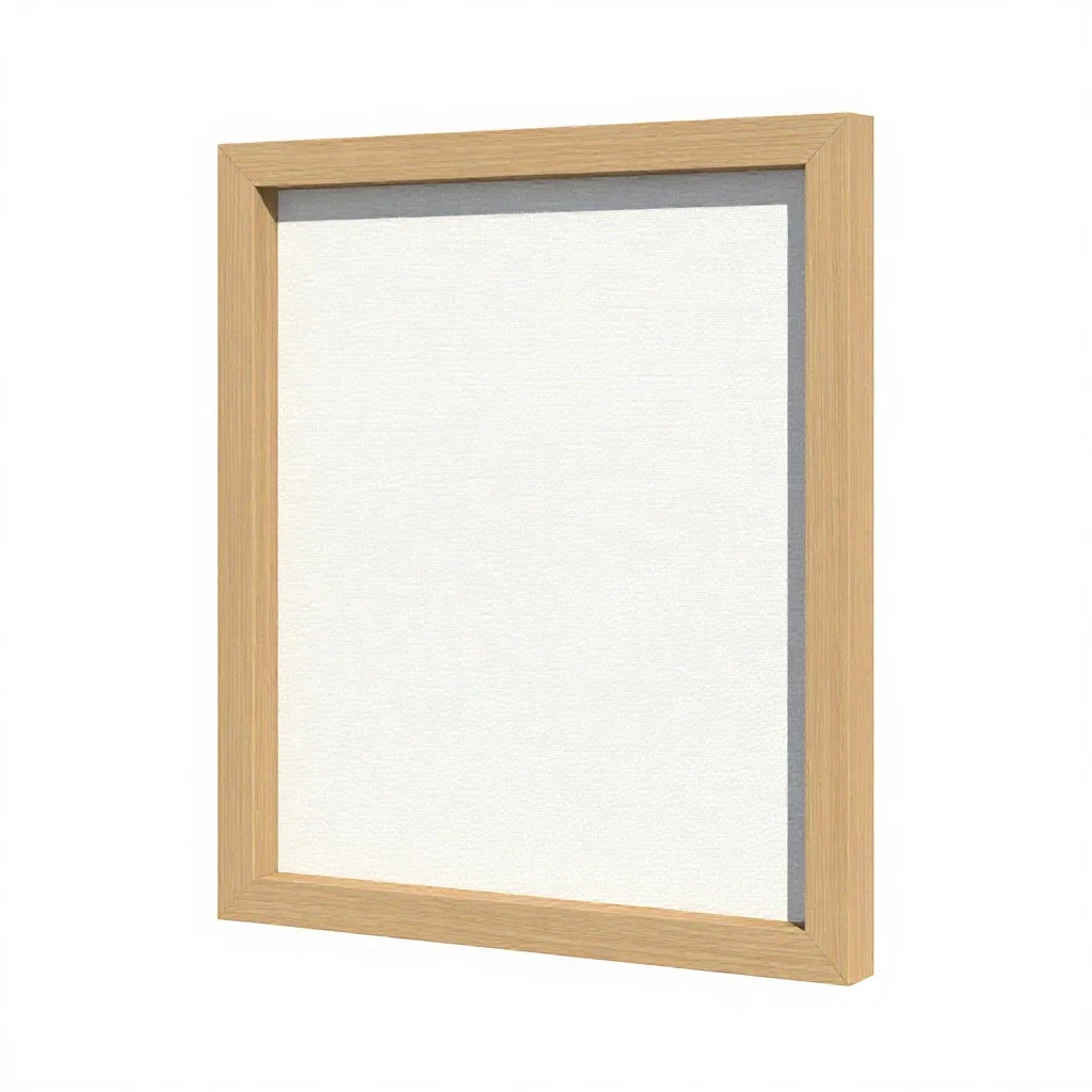 Canvas stretcher frame isolated on a white background