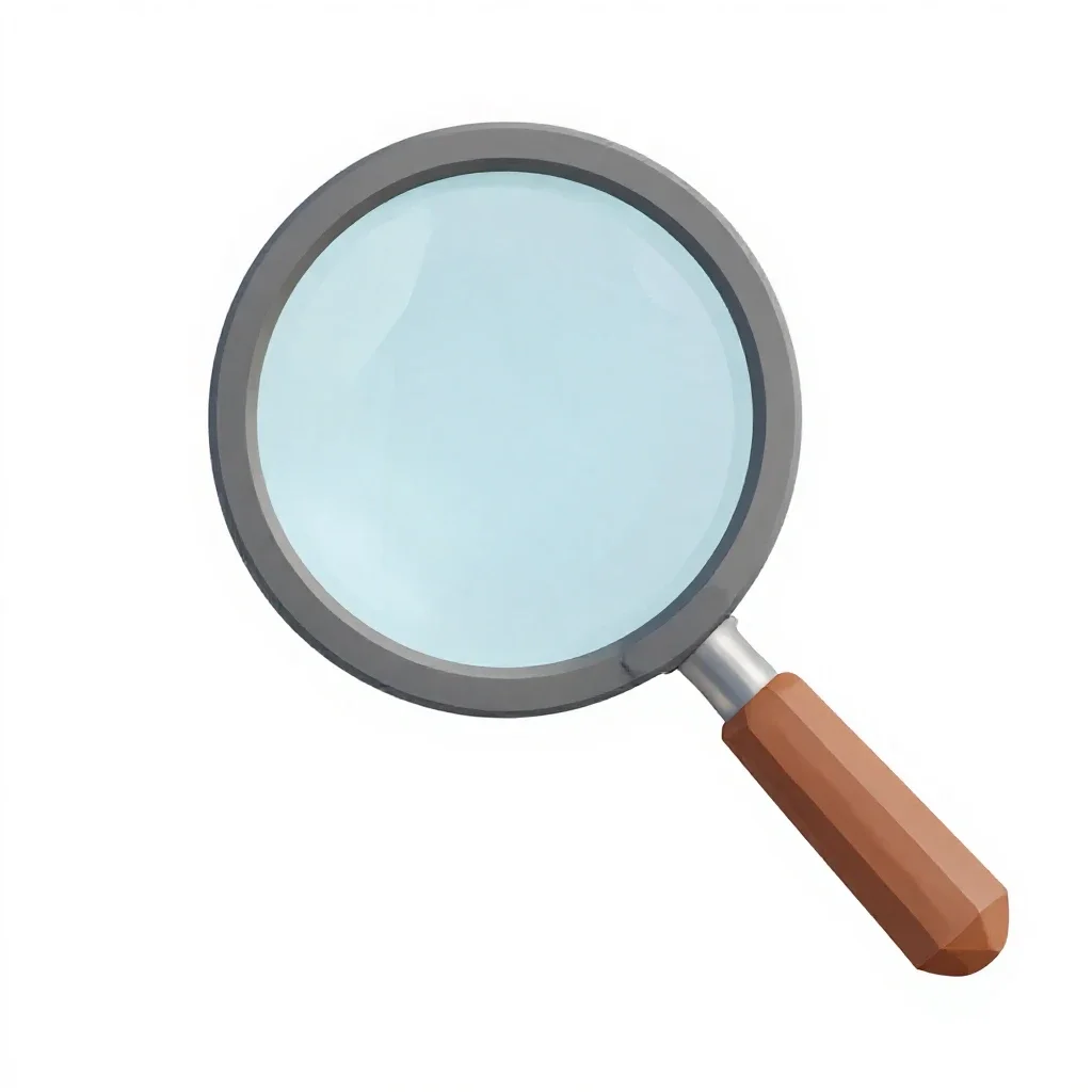 Magnifying glass isolated on a white background