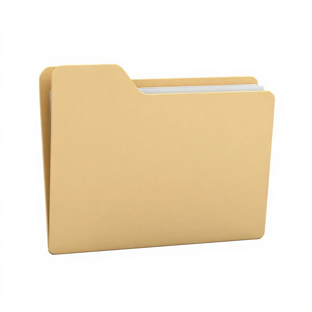 Manila folder isolated on a white background