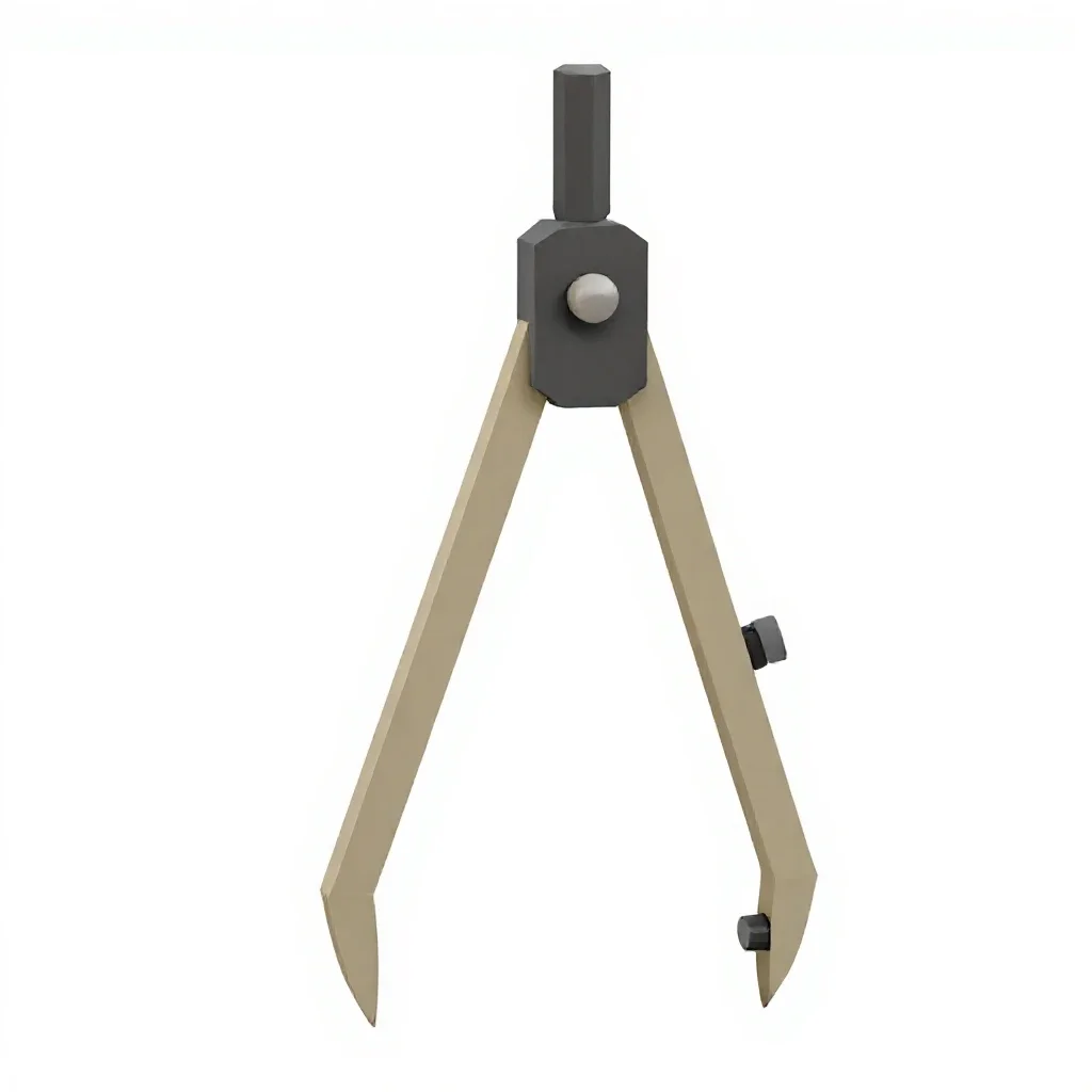 Pair of compasses isolated on a white background