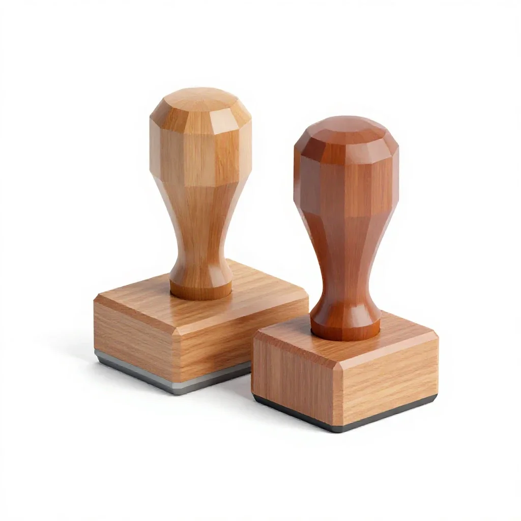 Rubber stamp set isolated on a white background