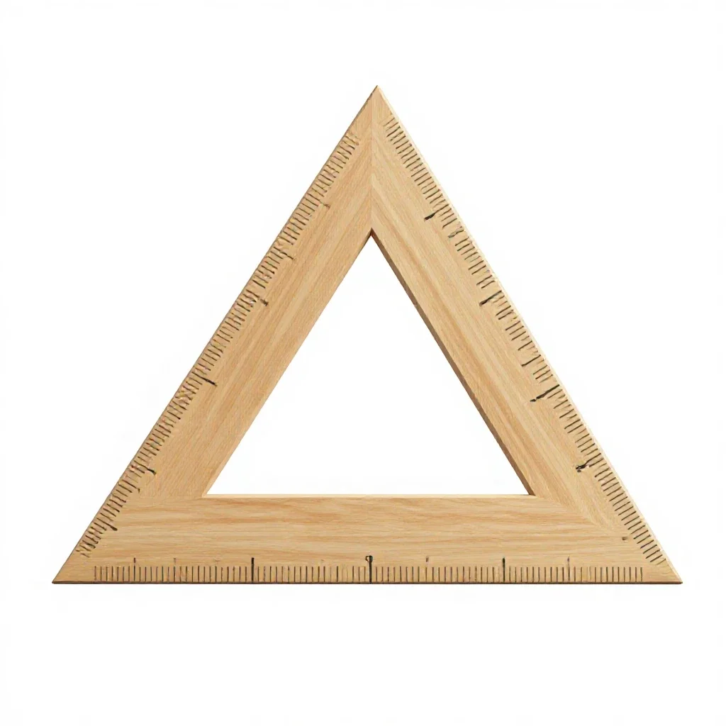 Set square isolated on a white background