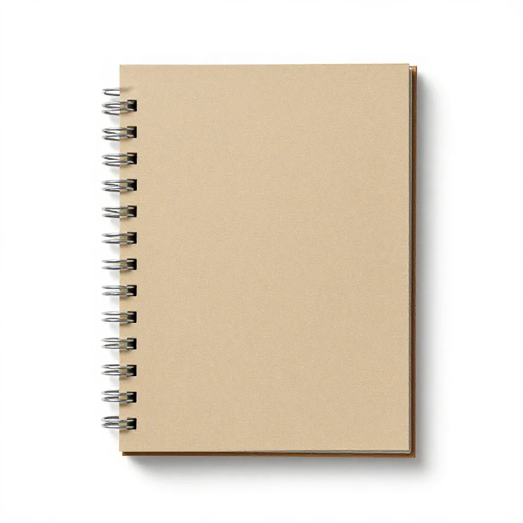 Spiral sketchbook isolated on a white background