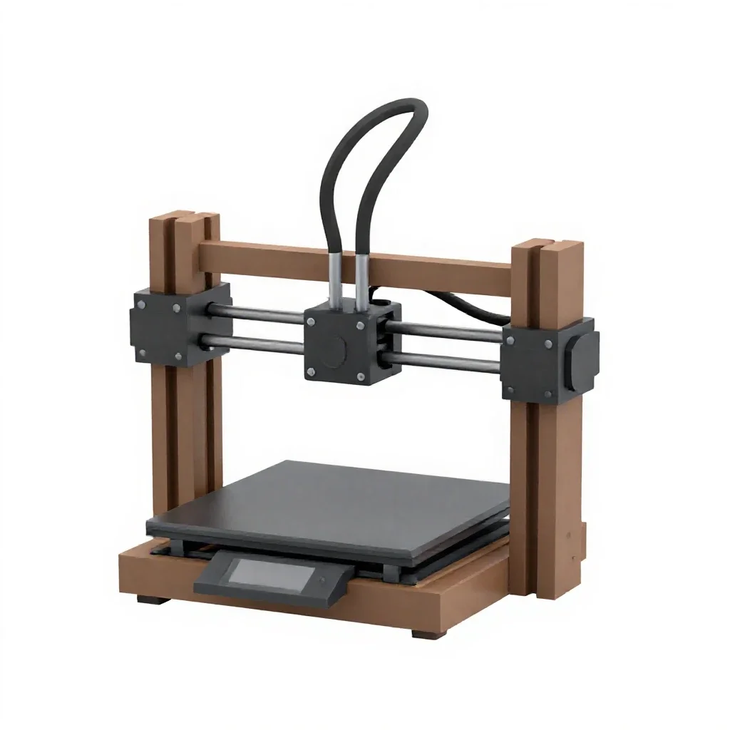 3d printer isolated on a white background