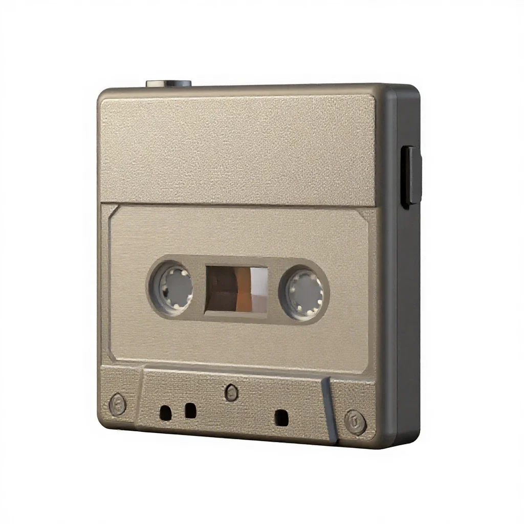 Cassette walkman isolated on a white background