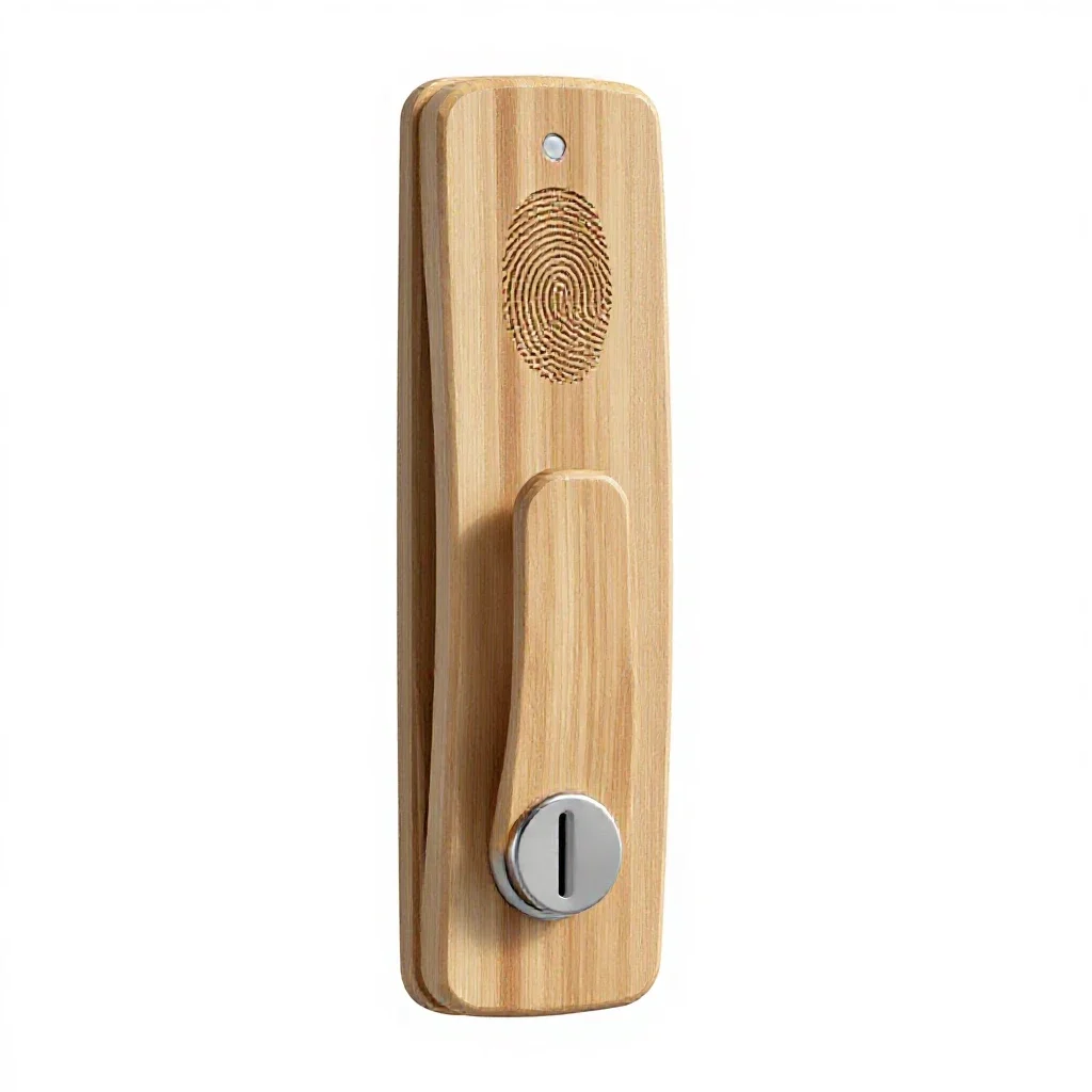 Fingerprint door lock isolated on a white background