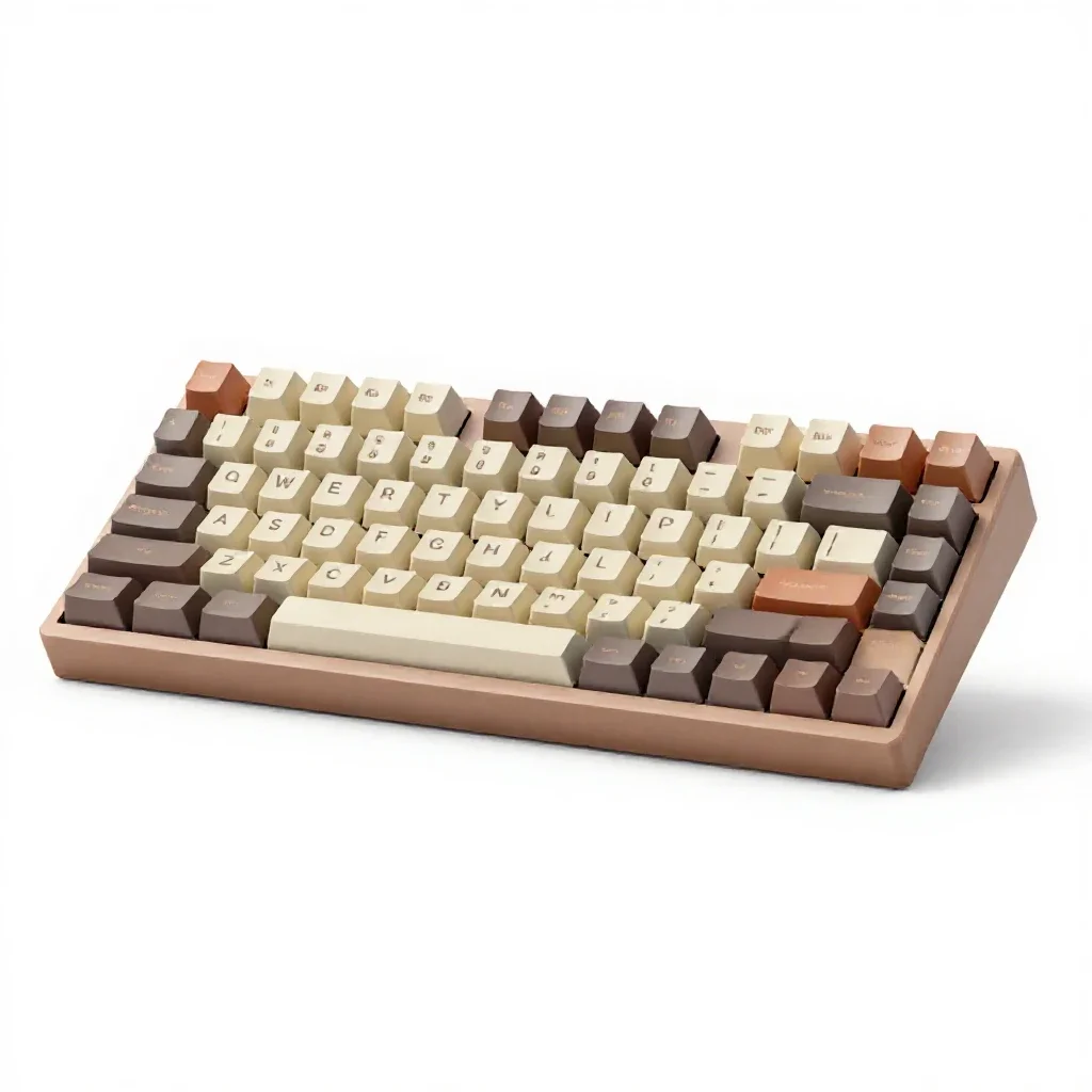 Mechanical keyboard isolated on a white background