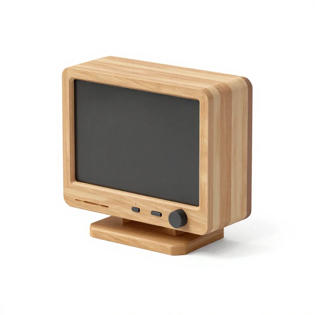 Mini desktop computer isolated on a white background