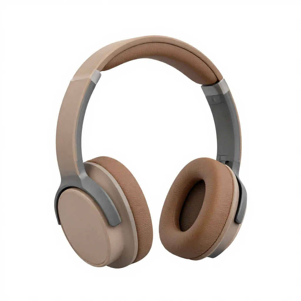 Pair of studio headphones isolated on a white background