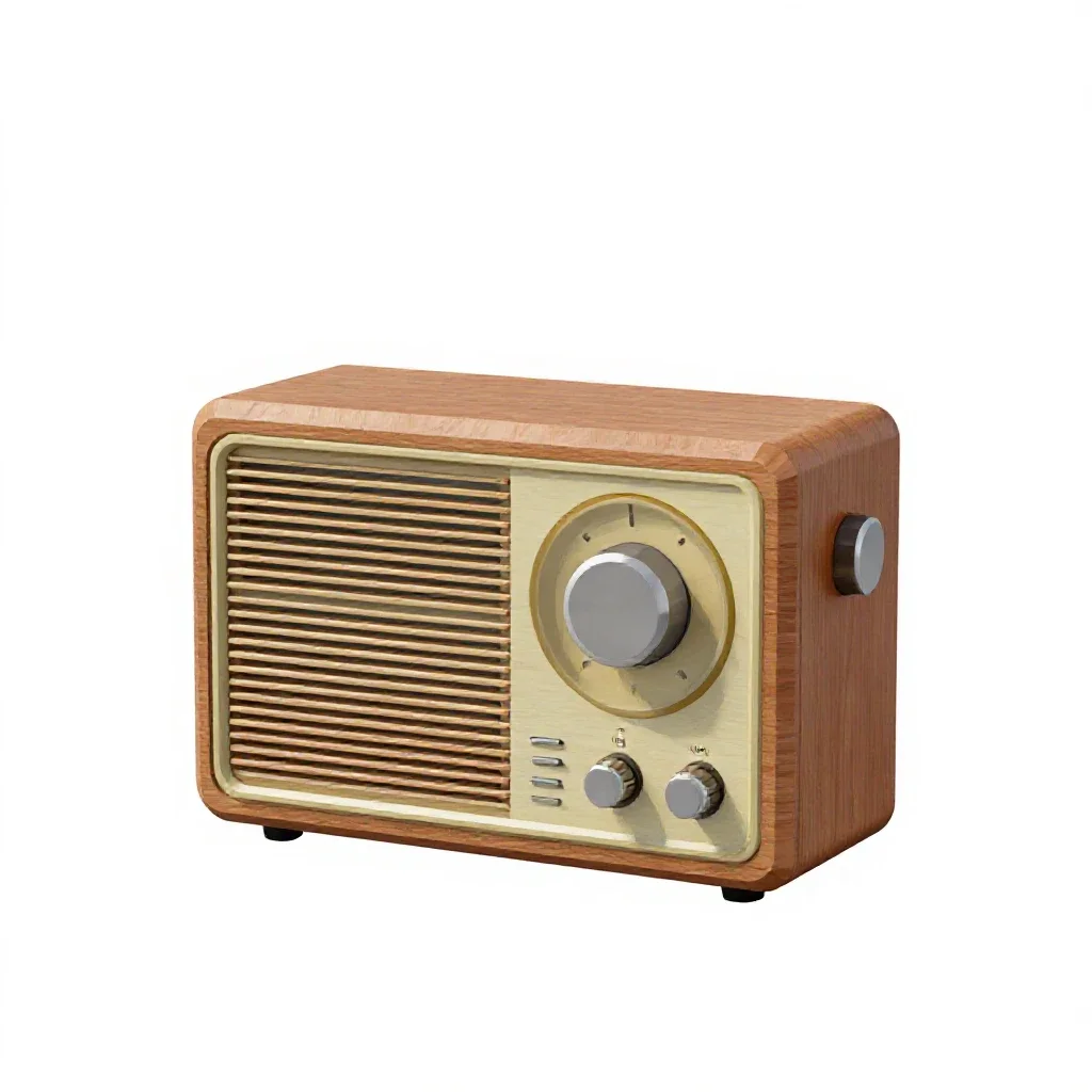 Shortwave radio isolated on a white background