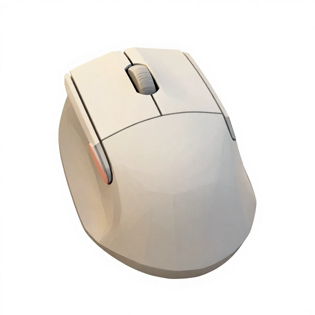 Vertical ergonomic mouse isolated on a white background