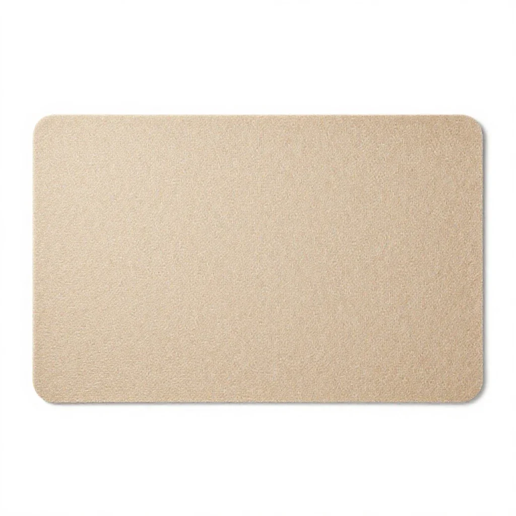 Felt desk mat isolated on a white background