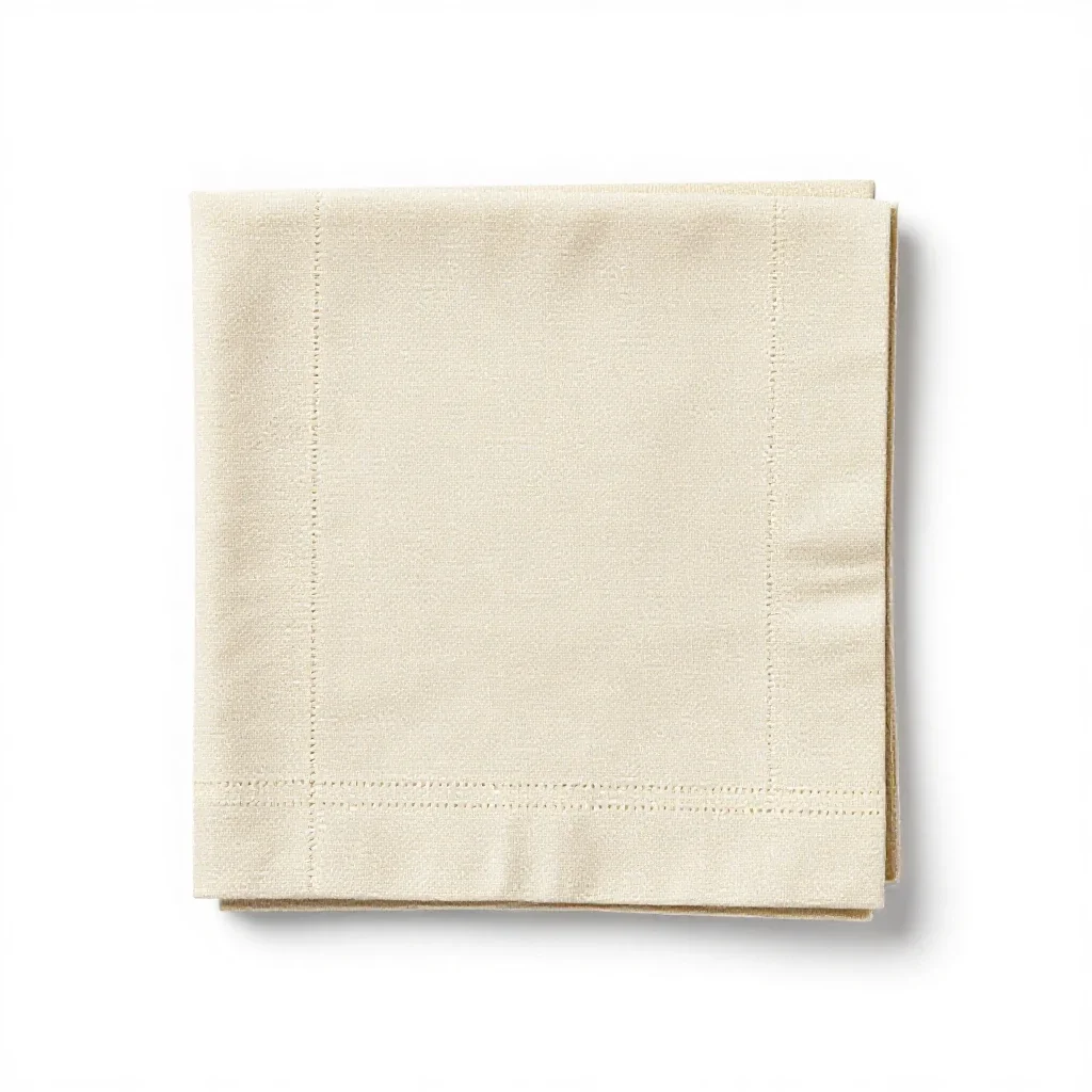 Set of napkins with a ring isolated on a white background