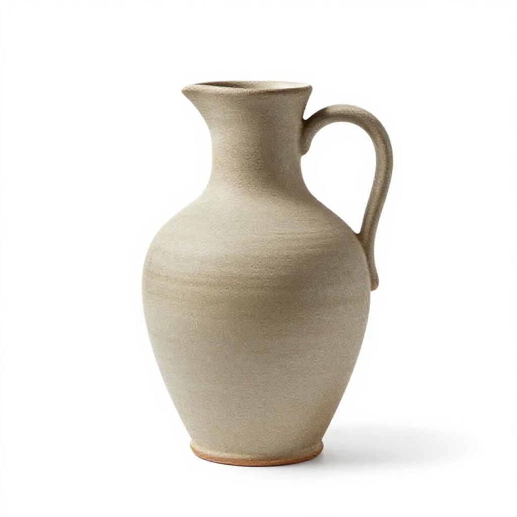Stoneware jug isolated on a white background