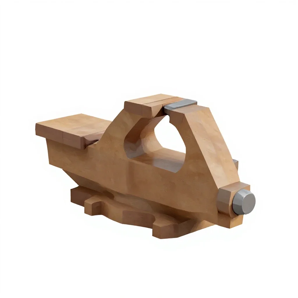 Benchtop vise isolated on a white background