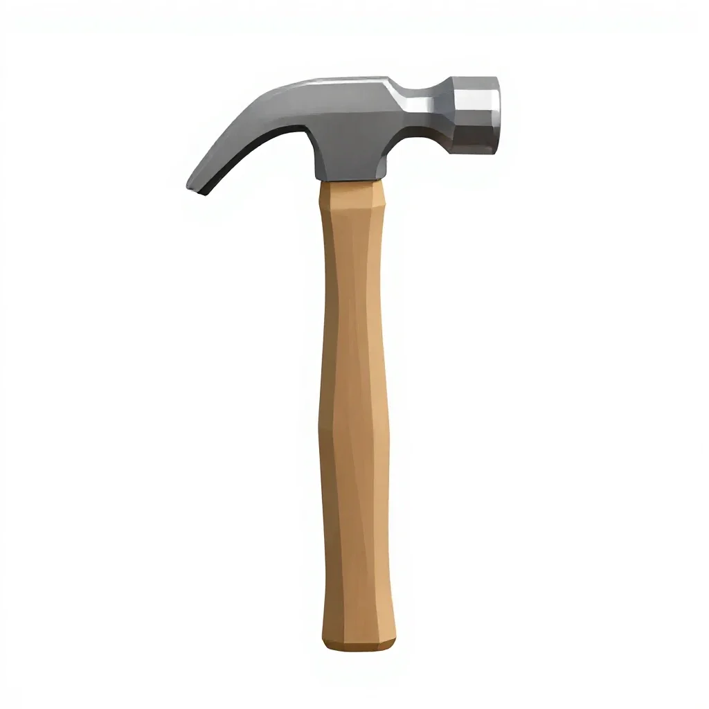 Claw hammer isolated on a white background