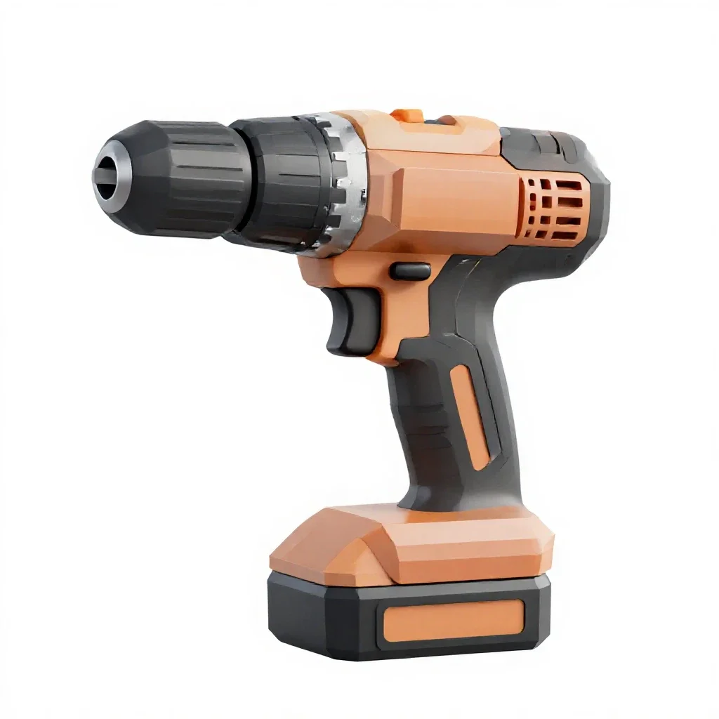 Cordless power drill isolated on a white background