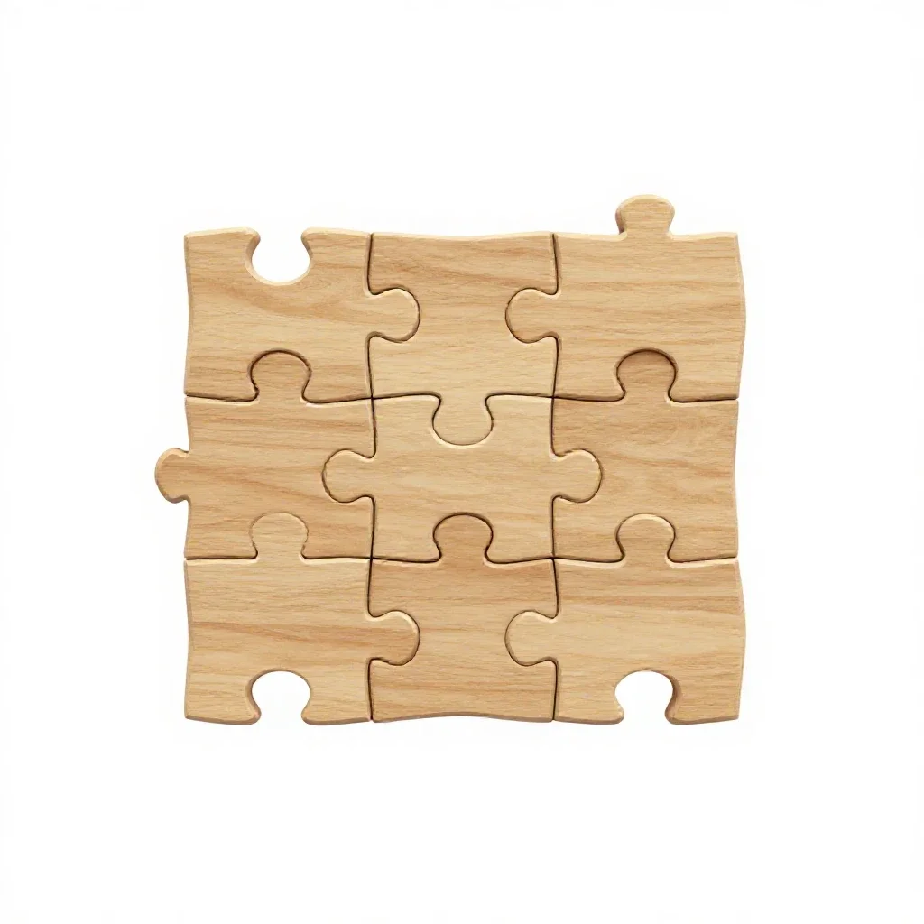 Jigsaw isolated on a white background
