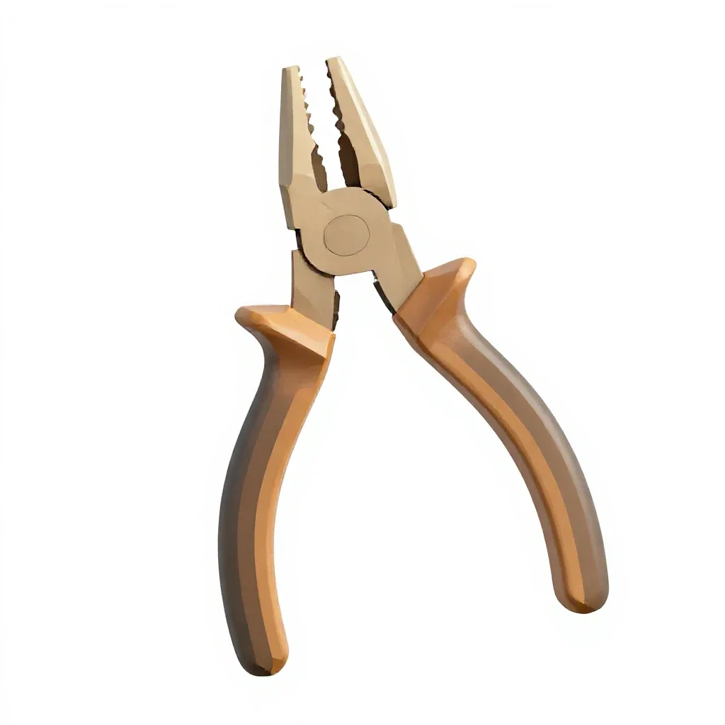 Pair of locking pliers isolated on a white background