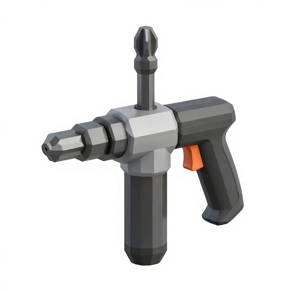 Rotary tool with bits isolated on a white background