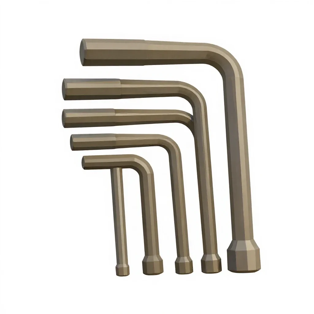 Set of allen keys isolated on a white background