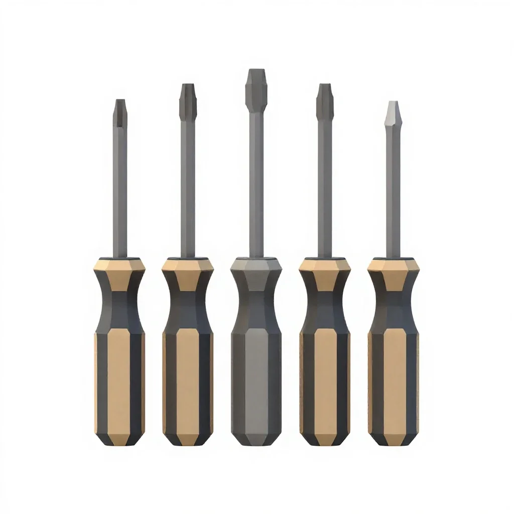 Set of screwdrivers isolated on a white background