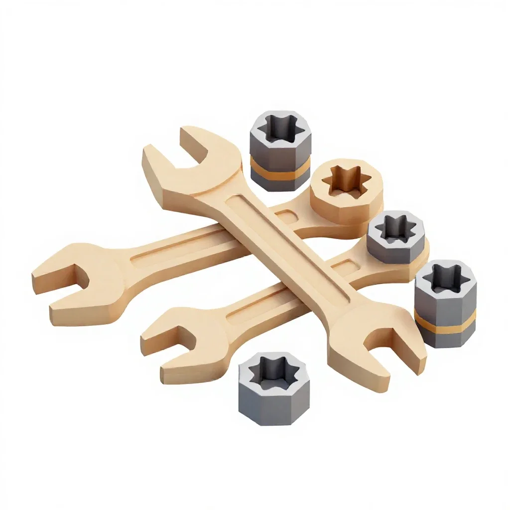 Socket wrench set in a case isolated on a white background