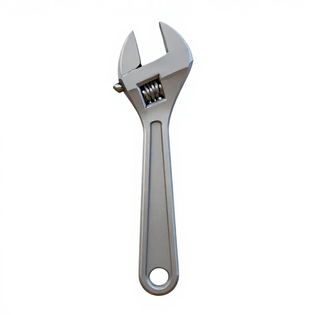 Adjustable wrench isolated on a white background