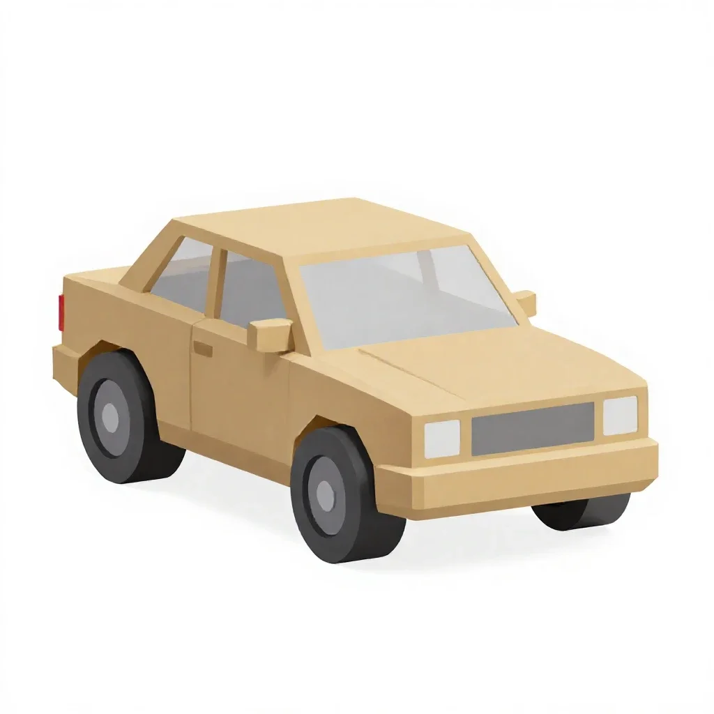 Die-cast toy car isolated on a white background