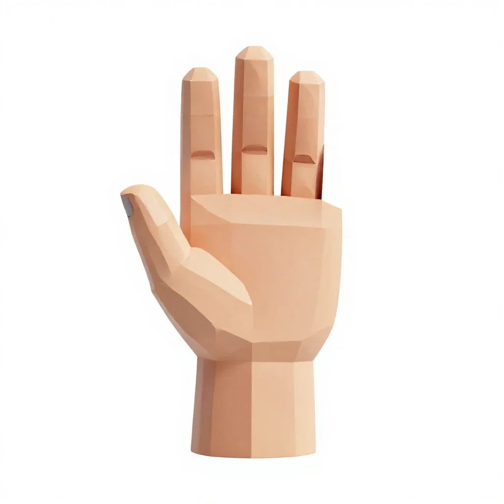 Hand puppet isolated on a white background