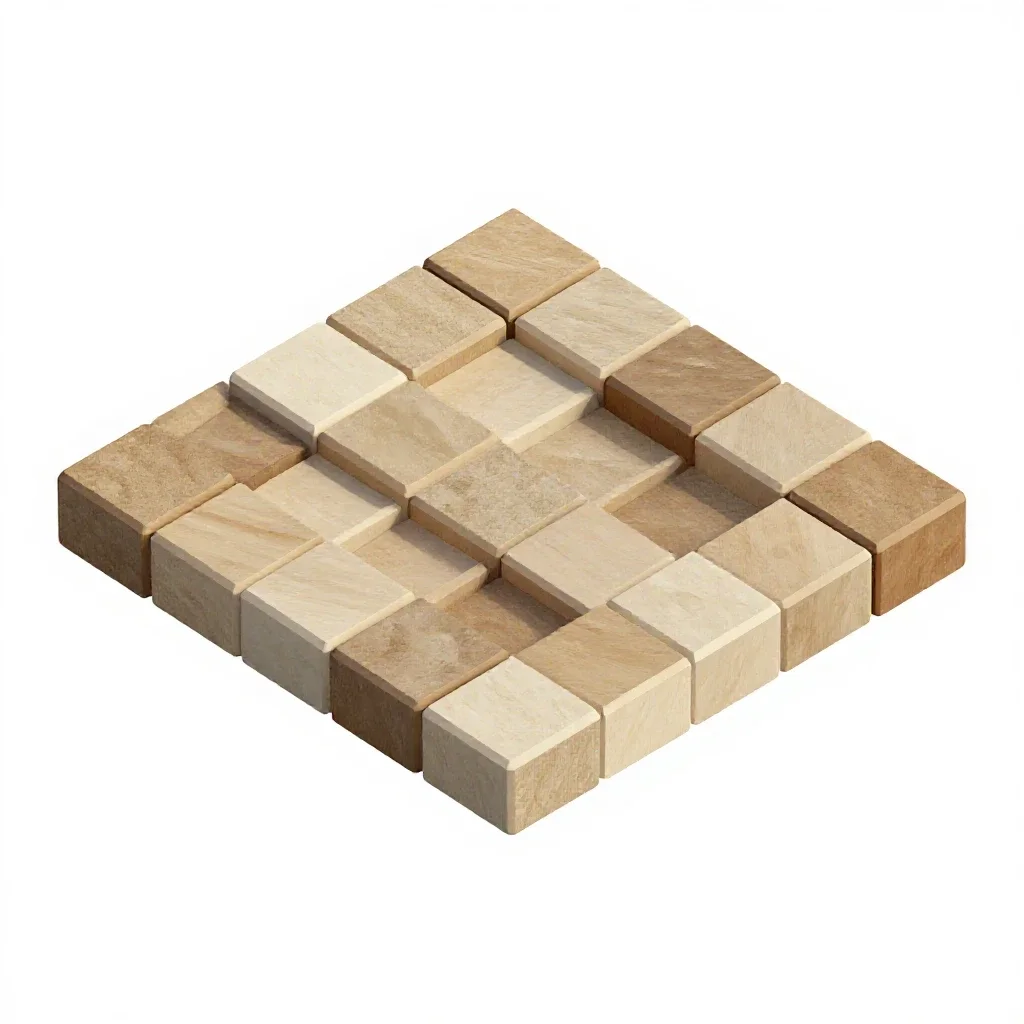 Magnetic tile set isolated on a white background