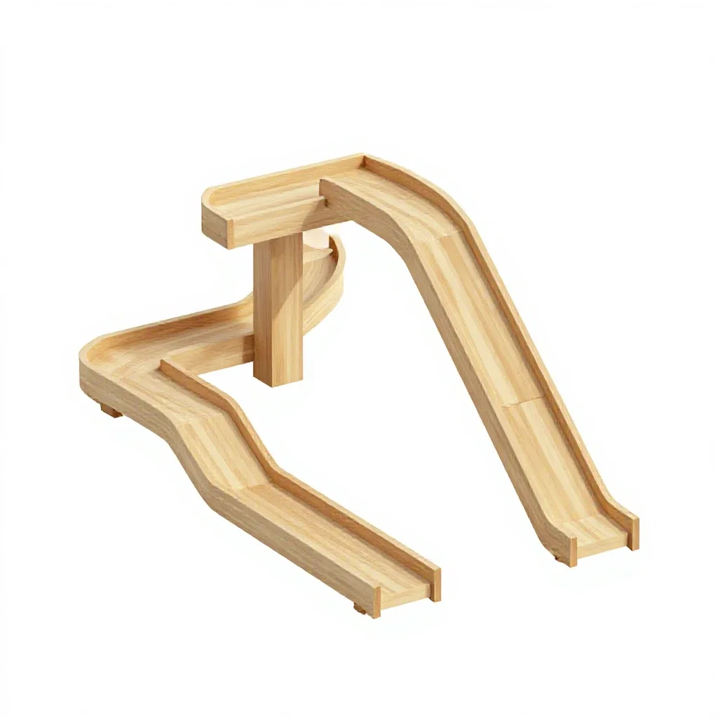 Marble run kit isolated on a white background