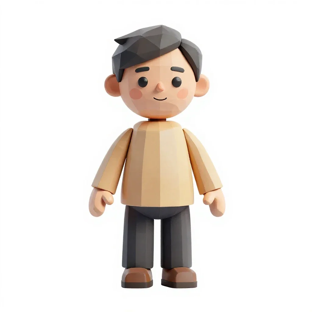 Marionette puppet isolated on a white background