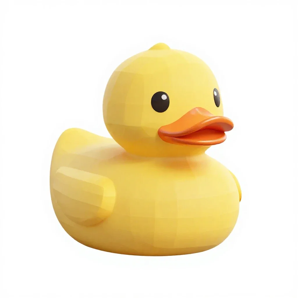 Rubber duck isolated on a white background