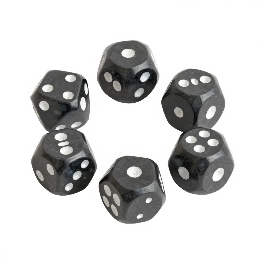 Set of polyhedral dice isolated on a white background