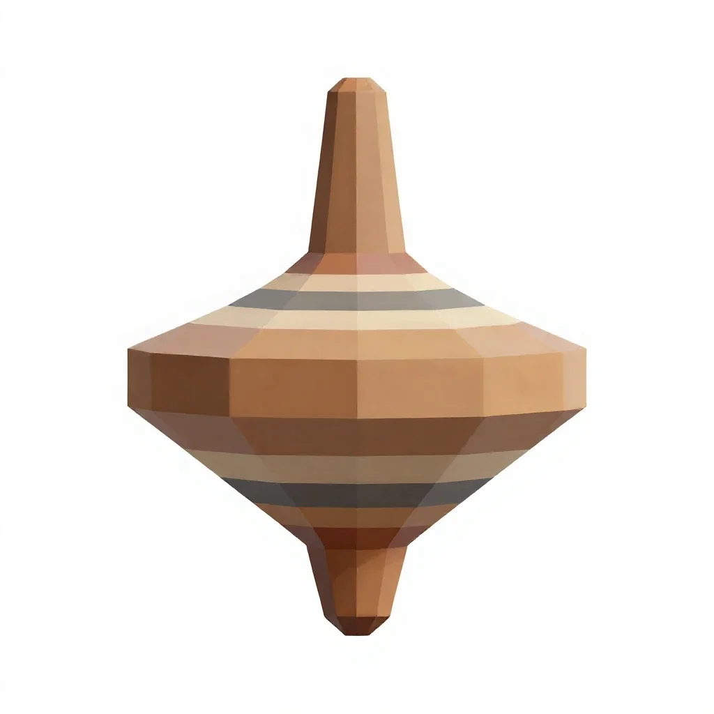 Spinning top isolated on a white background