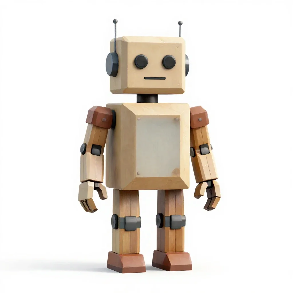 Wind-up robot isolated on a white background
