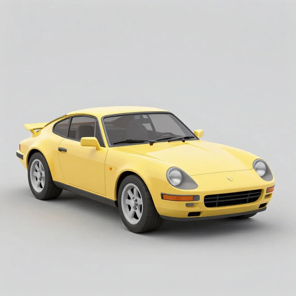 Classic sports coupe isolated on a white background