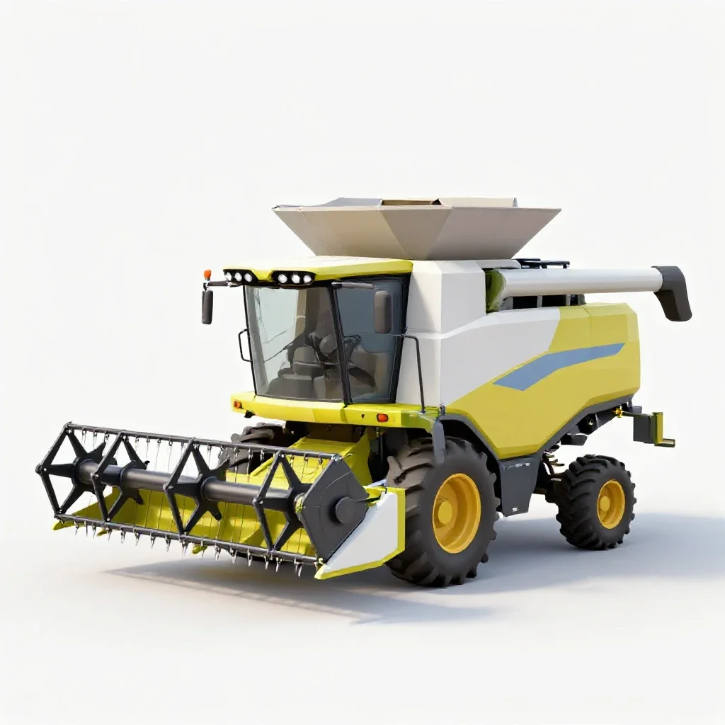 Combine harvester isolated on a white background