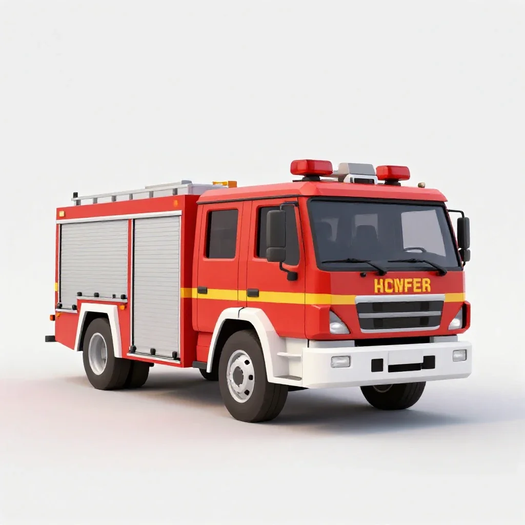 Fire engine isolated on a white background