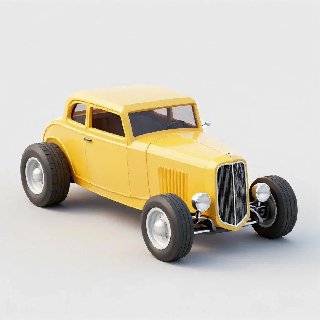 Hot rod isolated on a white background
