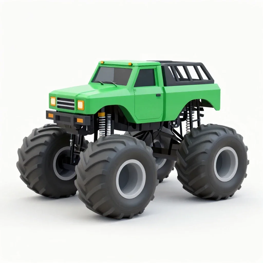 Monster truck isolated on a white background