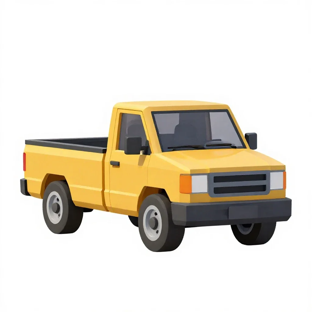 Pickup truck isolated on a white background