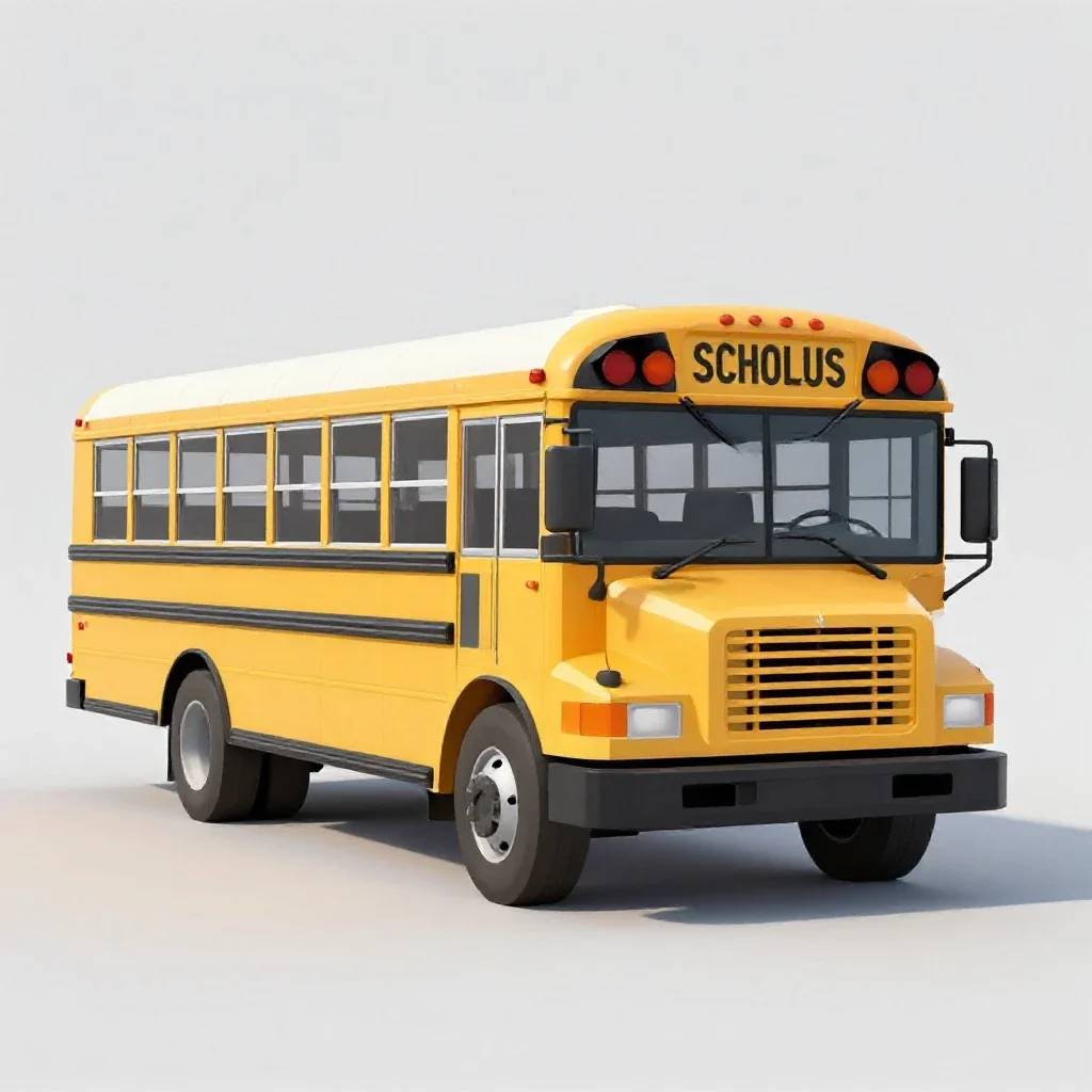 School bus isolated on a white background