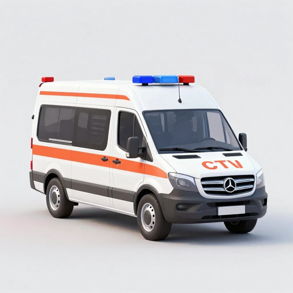 Ambulance isolated on a white background