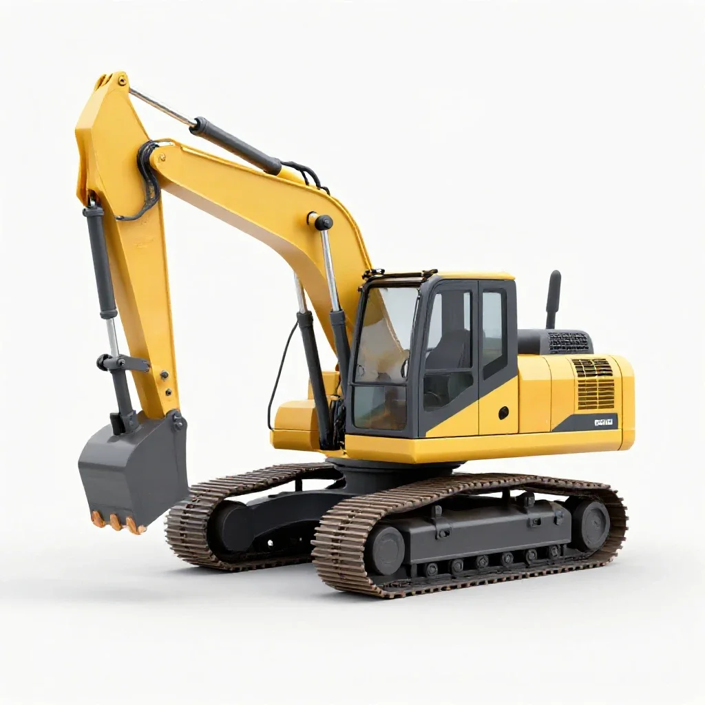 Excavator isolated on a white background