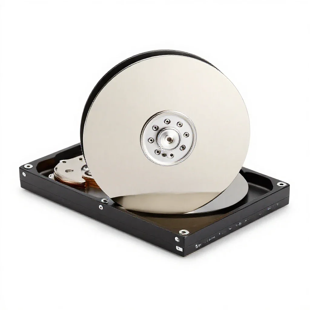 Disk drive isolated on a white background